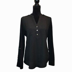 Calvin Klein Women's Mixed Pullover Top in Black - Size Medium *